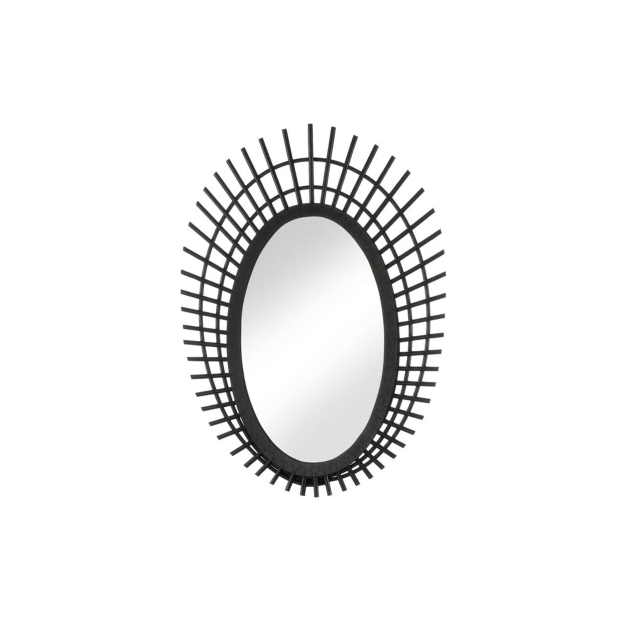 Nikki Chu Riki 24.5" Black Bamboo Mirror